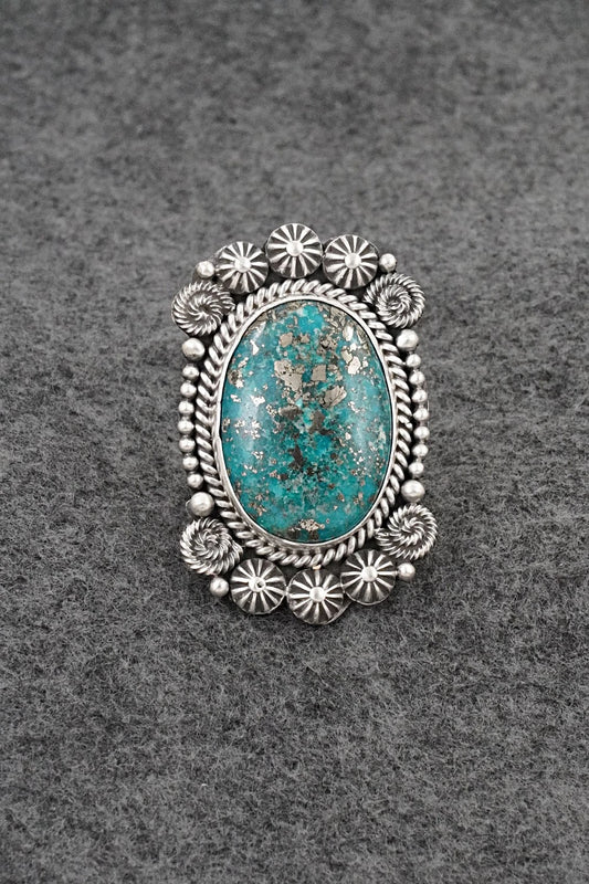 Turquoise & Sterling Silver Ring - Rosita Calladitto - Size 9