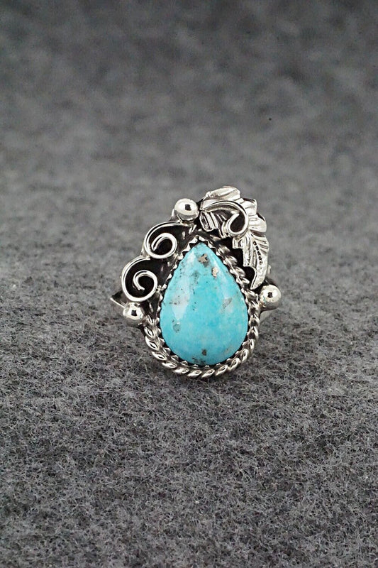 Turquoise & Sterling Silver Ring - Roberta Begay - Size 6.5