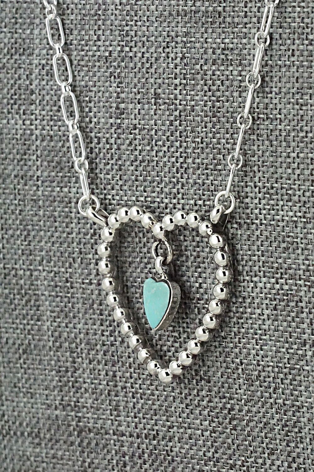 Turquoise & Sterling Silver Necklace - Franklin Johnson