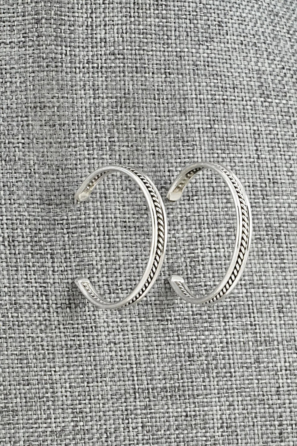 Sterling Silver Hoop Earrings - Elaine Tahe