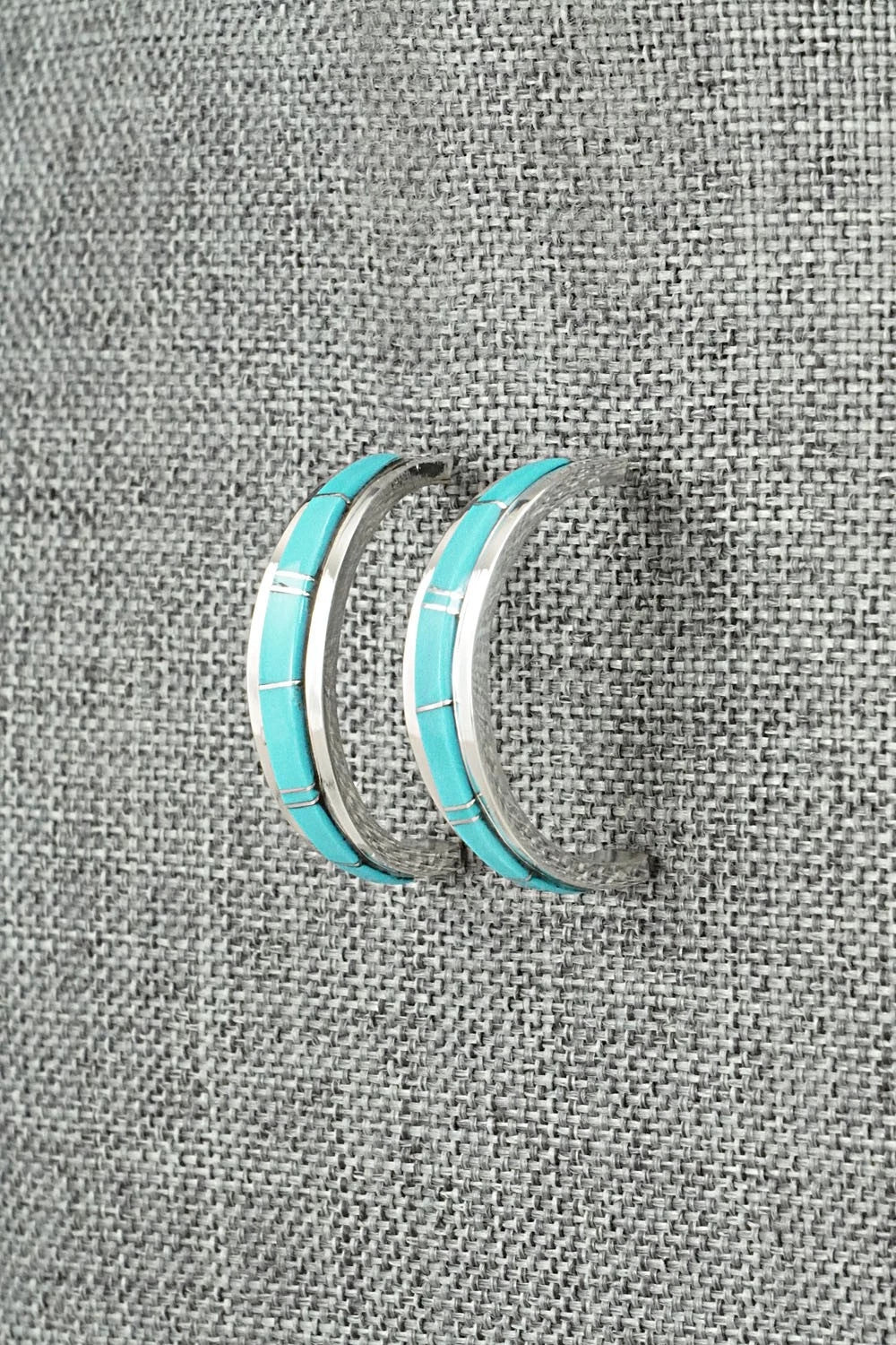 Turquoise & Sterling Silver Earrings - Wilbert Muskett Jr.