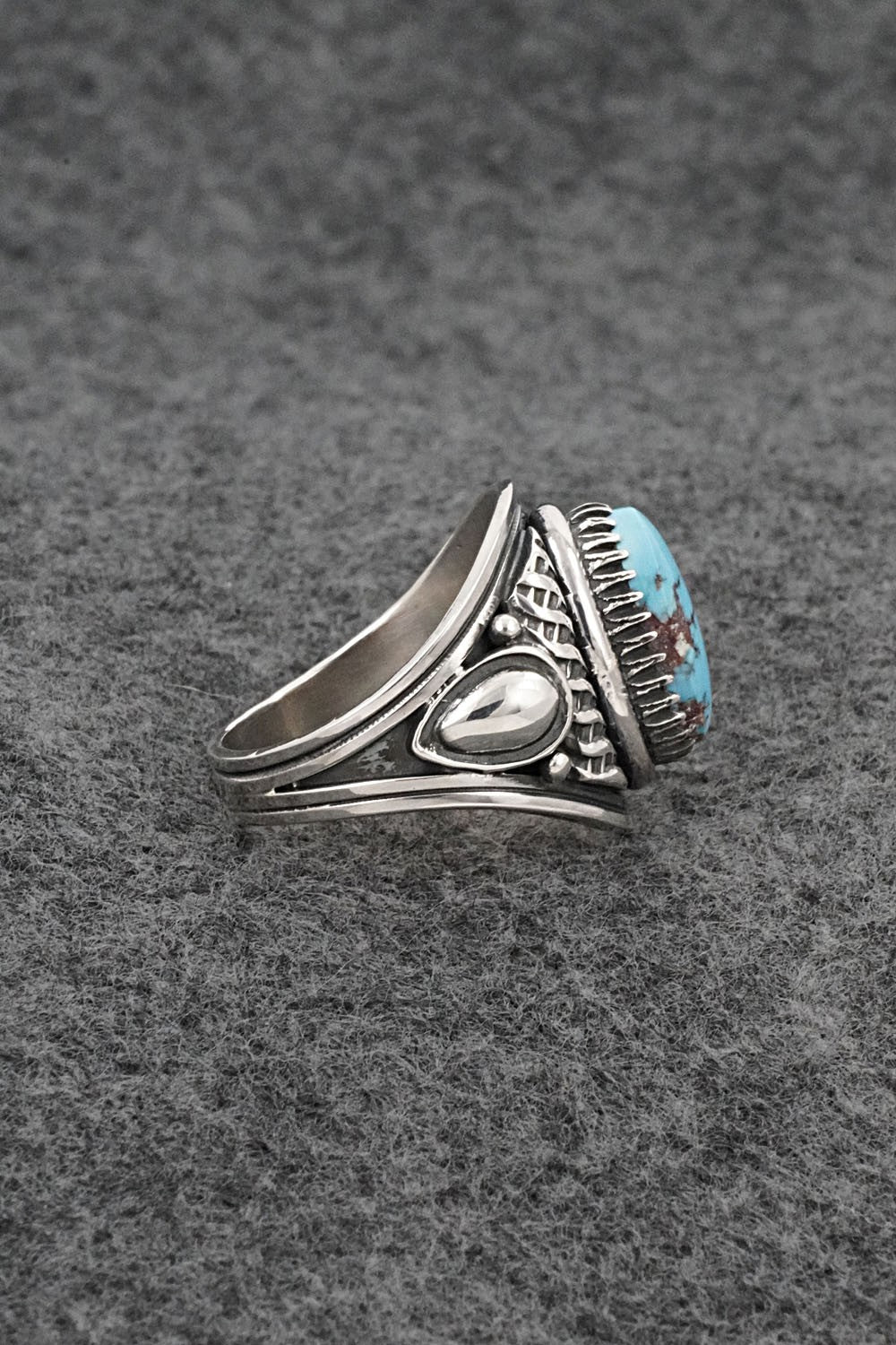 Turquoise & Sterling Silver Ring - Derrick Gordon - Size 9