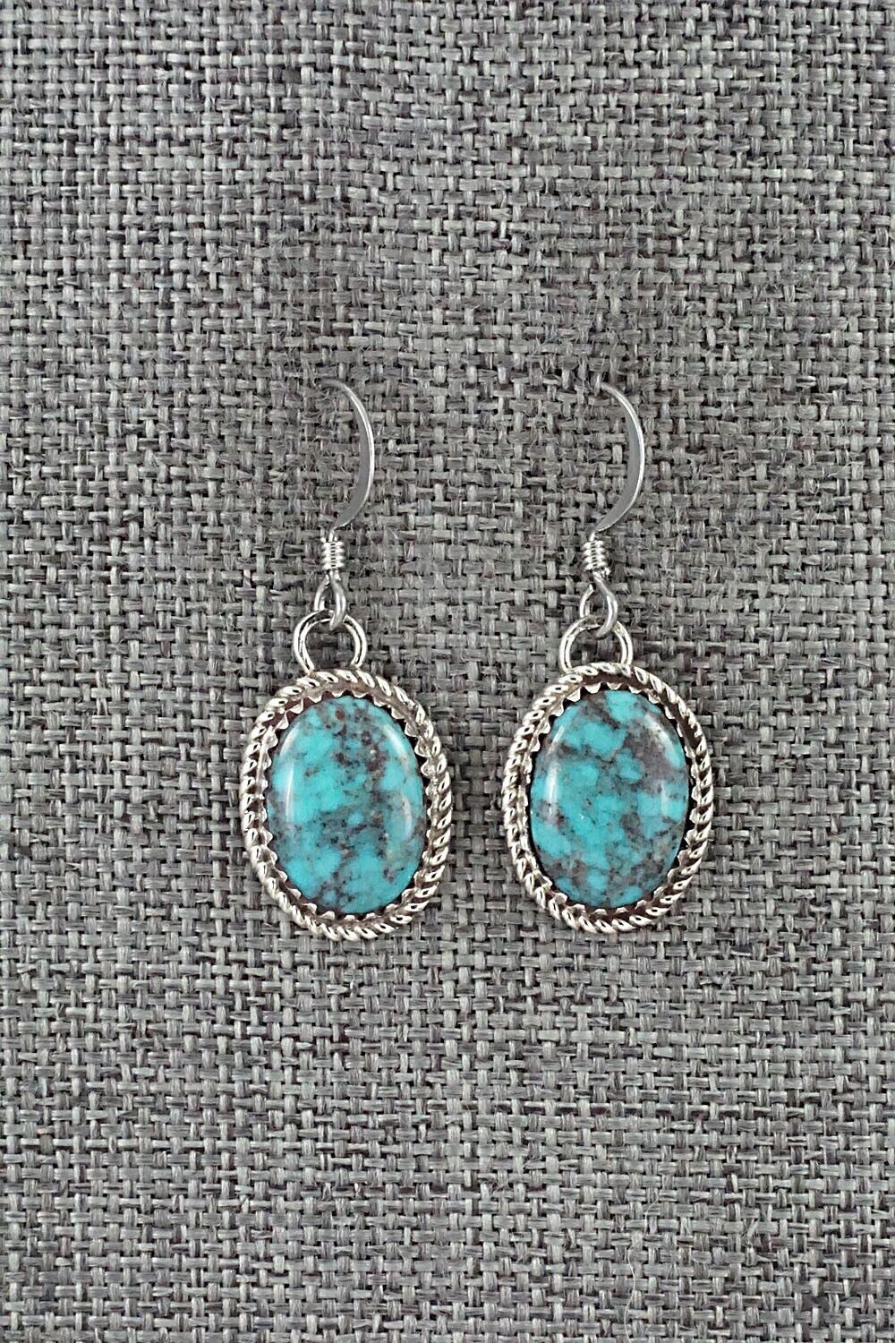 Turquoise & Sterling Silver Earrings - Ernest Hawthorne