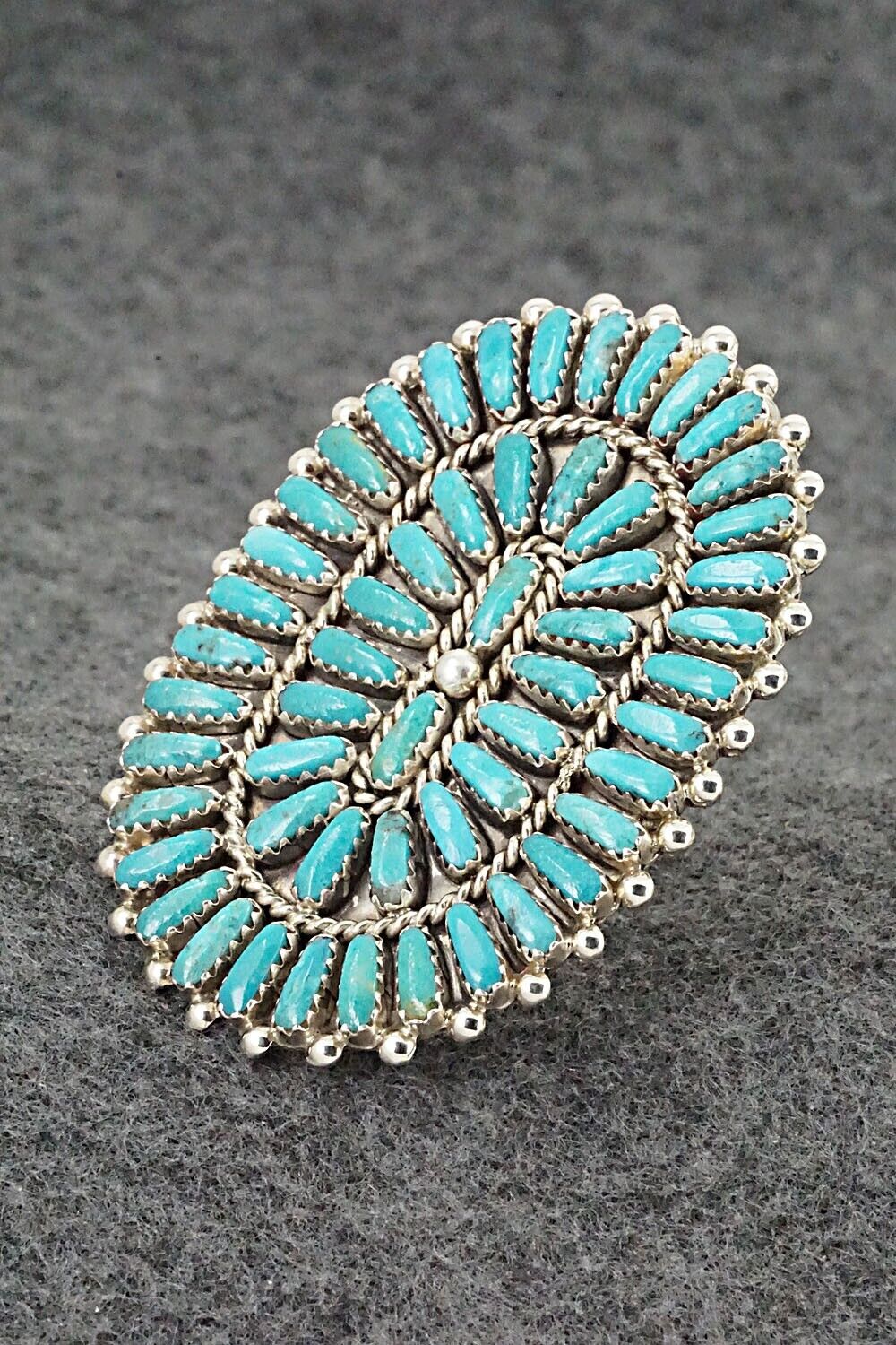 Turquoise & Sterling Silver Ring - Philena Byjoe - Size 8