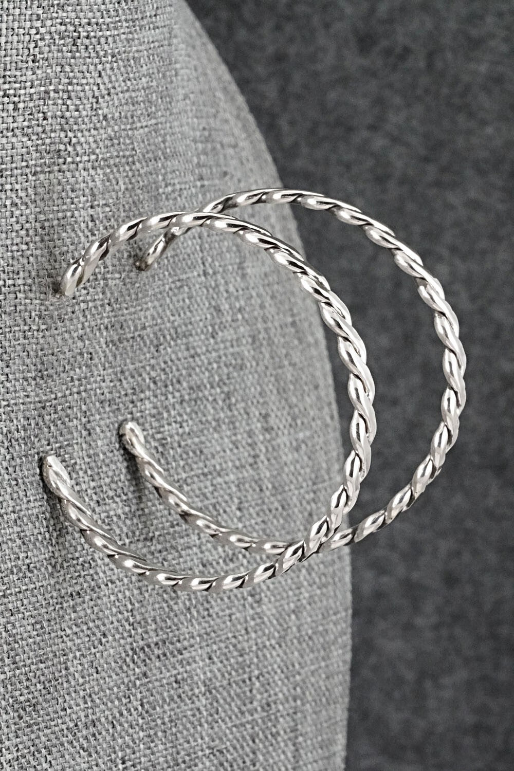 Sterling Silver Hoop Earrings - Elaine Tahe