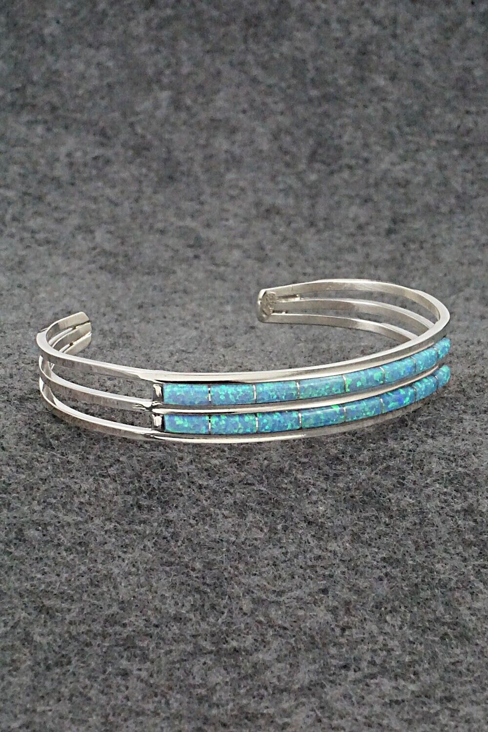 Opalite & Sterling Silver Inlay Bracelet - Anson Wallace