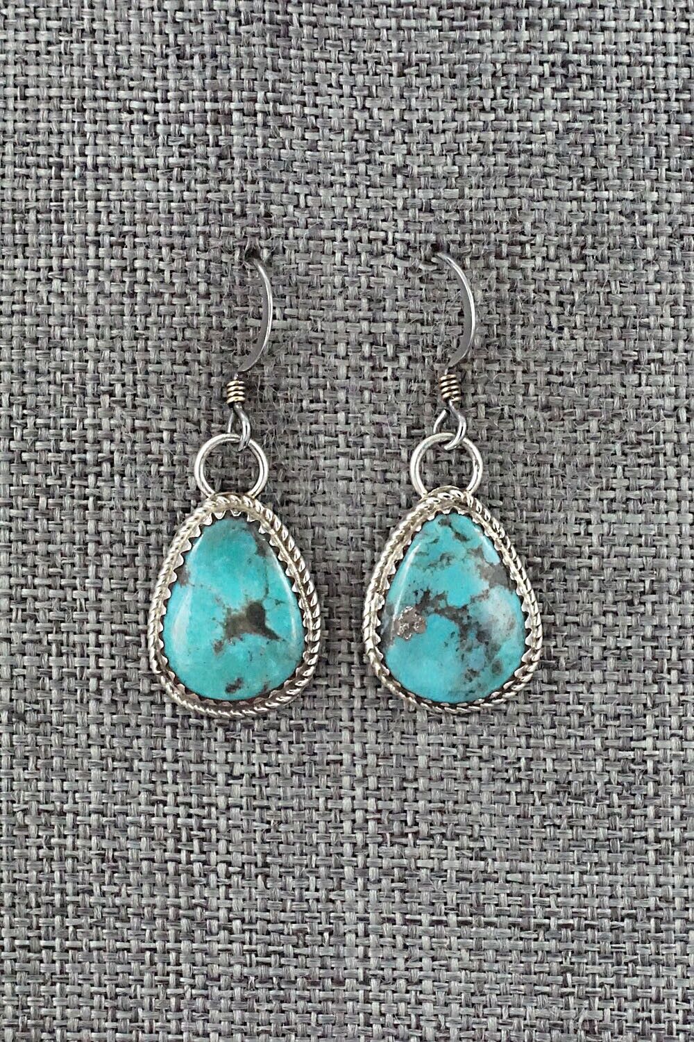 Turquoise & Sterling Silver Earrings - Ernest Hawthorne