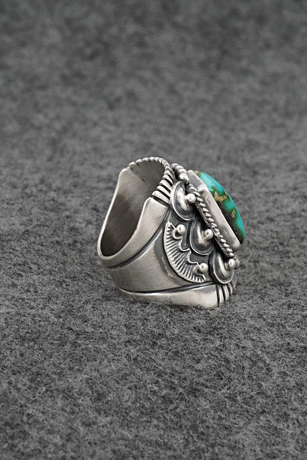 Turquoise & Sterling Silver Ring - Derrick Gordon - Size 7