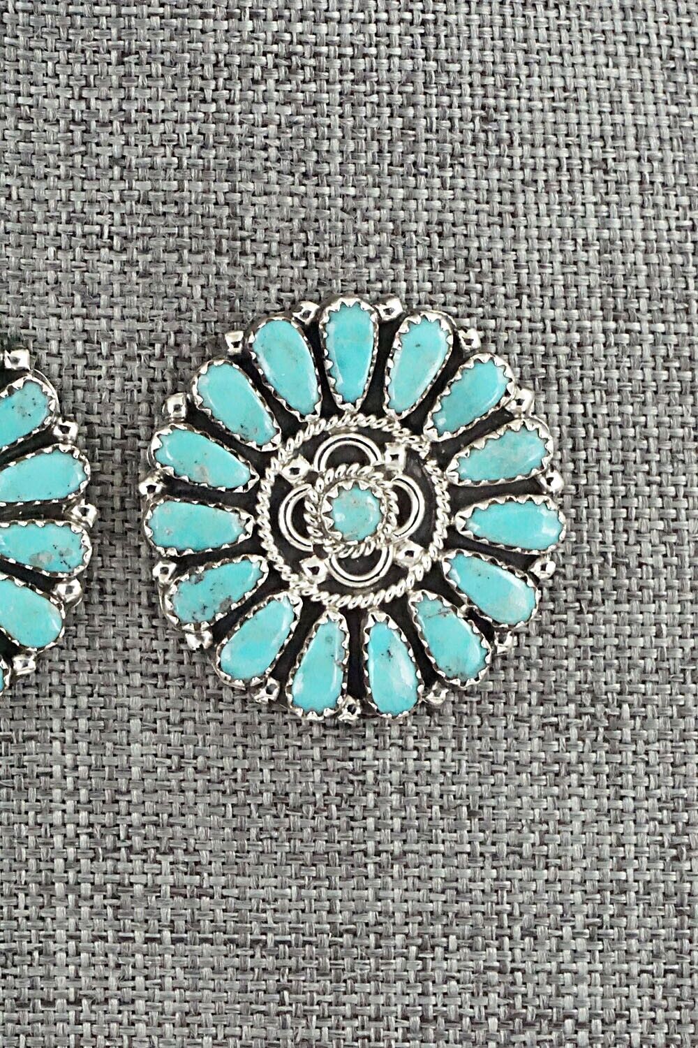 Turquoise and Sterling Silver Earrings - Zeita Begay