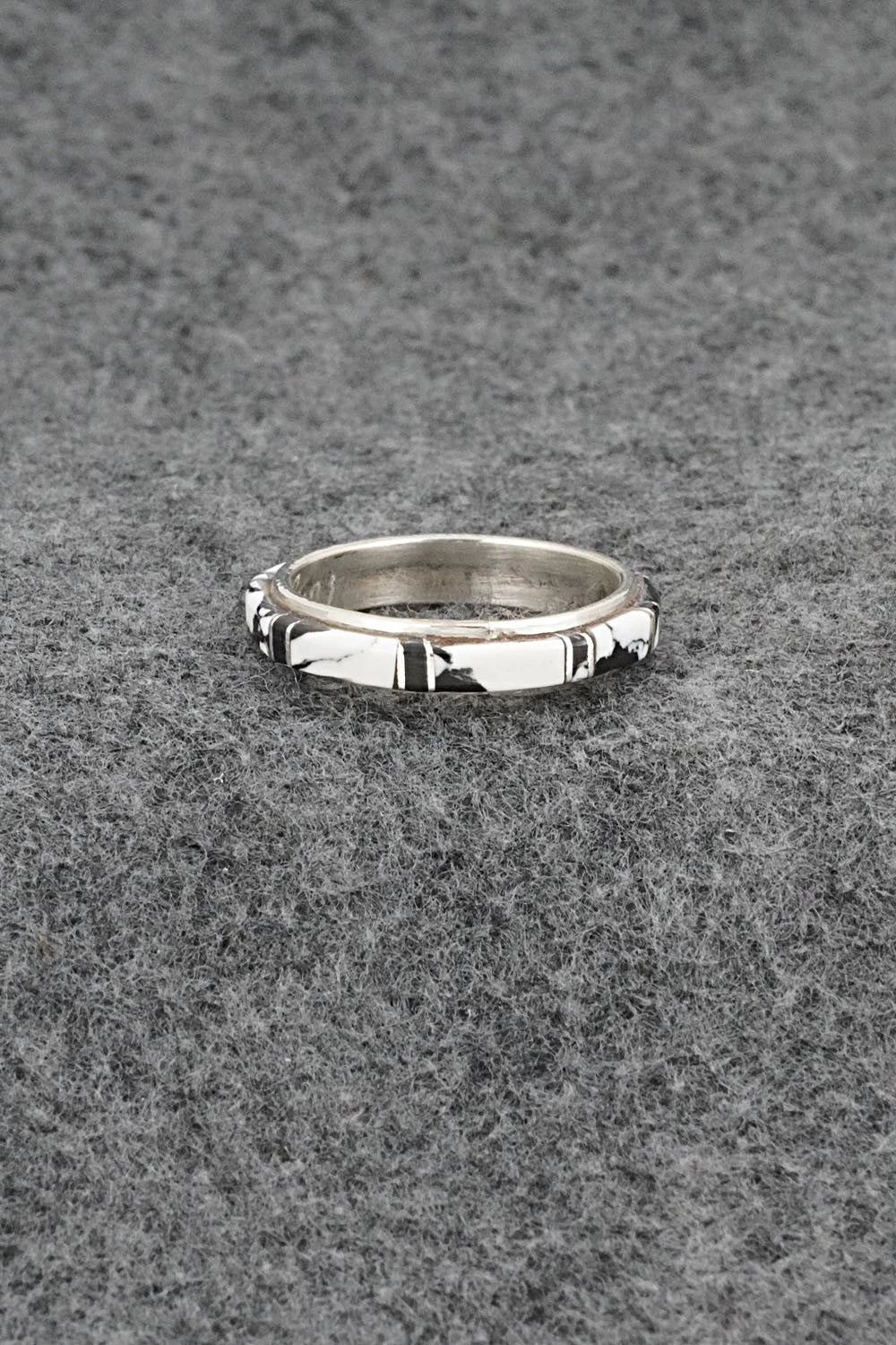White Buffalo & Sterling Silver Ring - Terrance Panteah - Size 10