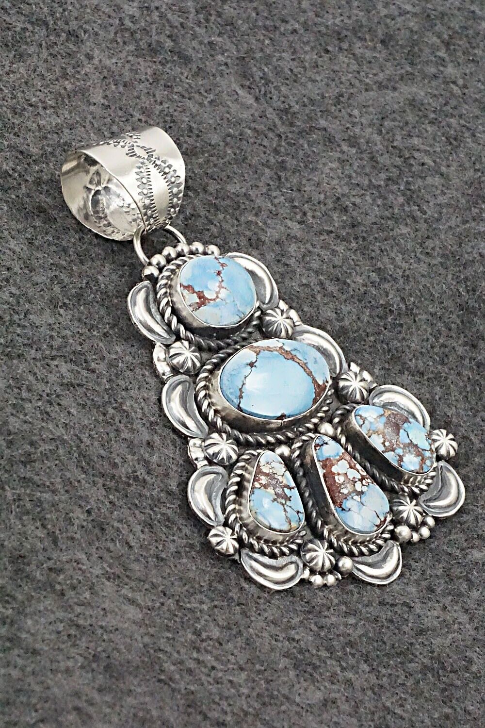 Turquoise and Sterling Silver Pendant - Jeff James