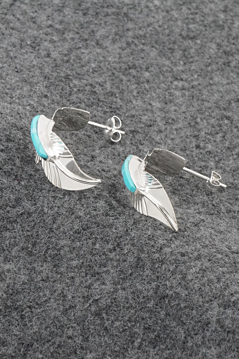 Turquoise & Sterling Silver Earrings - Alan Barney