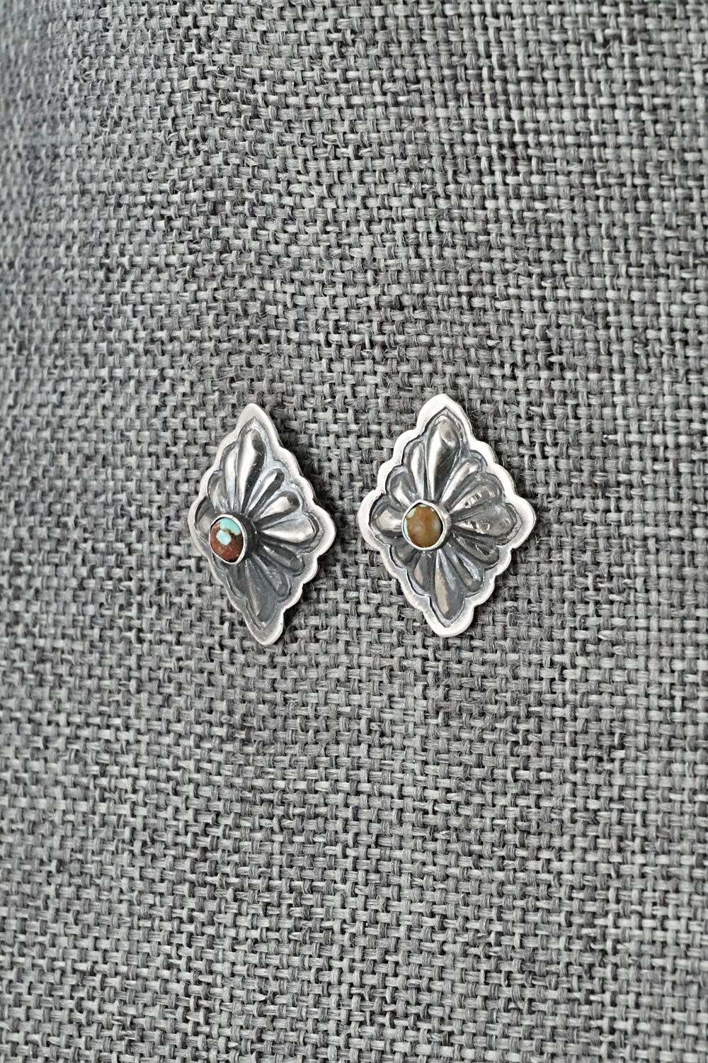 Turquoise & Sterling Silver Earrings - Terry Charlie