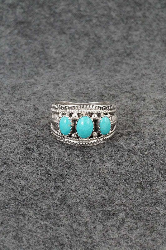 Turquoise & Sterling Silver Ring - Betty Begaye - Size 11