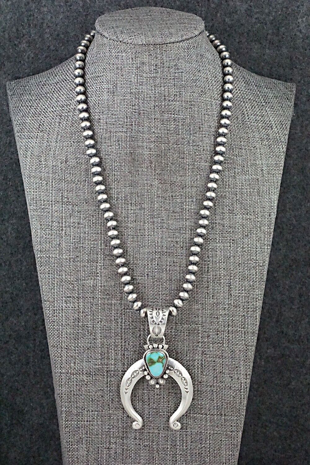 Turquoise & Sterling Silver Naja Necklace - Paige Gordon