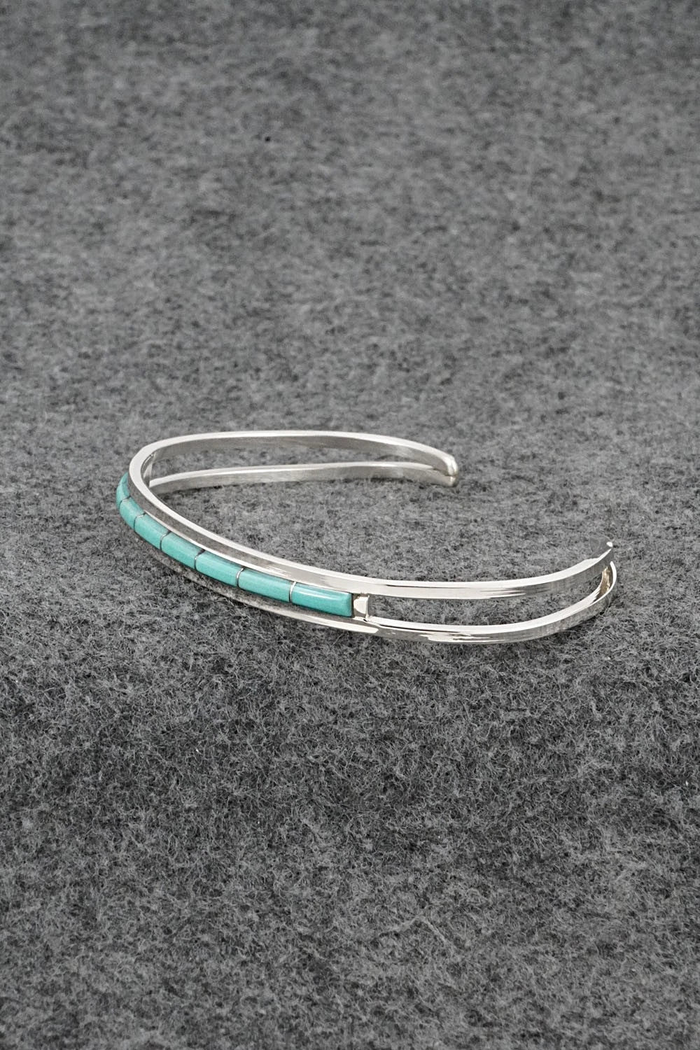 Turquoise & Sterling Silver Inlay Bracelet - Anson Wallace