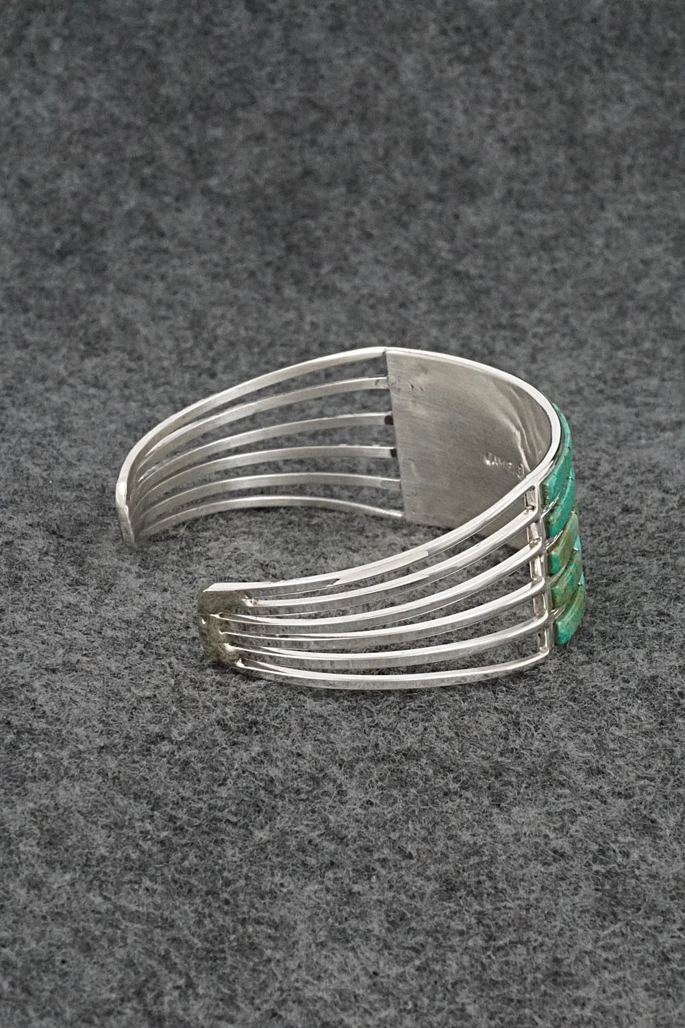 Turquoise & Sterling Silver Inlay Bracelet - Jamie Johnson