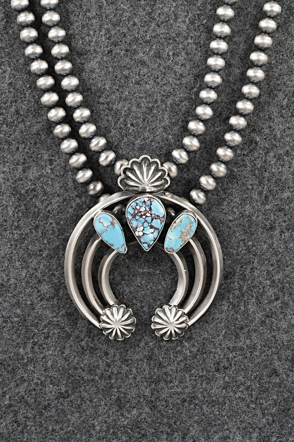 Turquoise & Sterling Silver Necklace - Davey Morgan