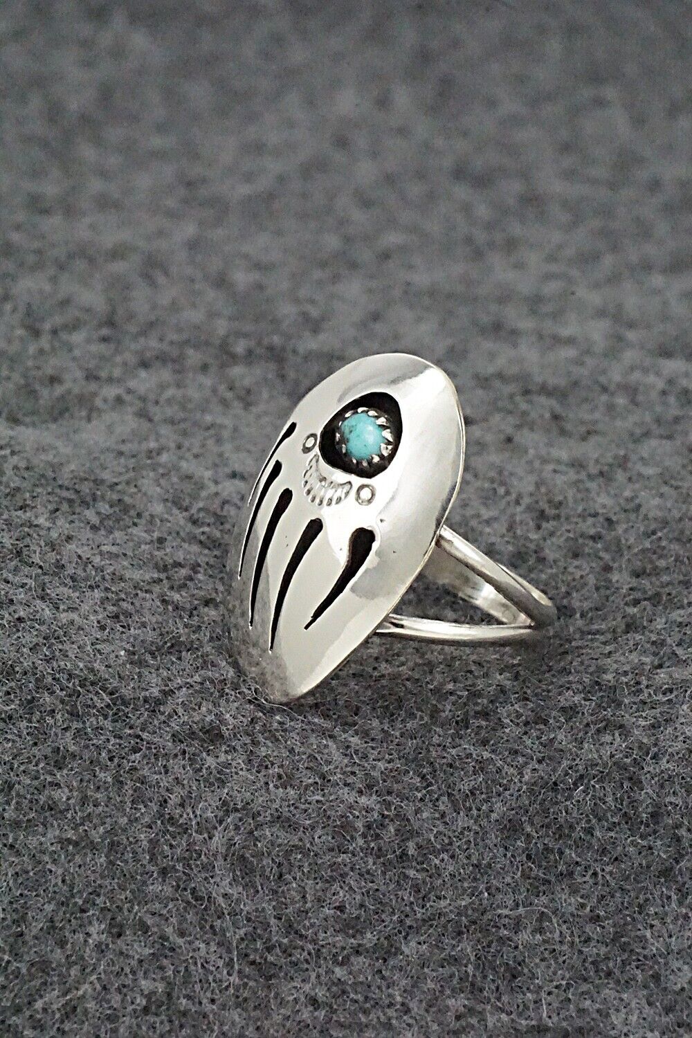 Turquoise & Sterling Silver Ring - Ervin Begay - Size 7.5