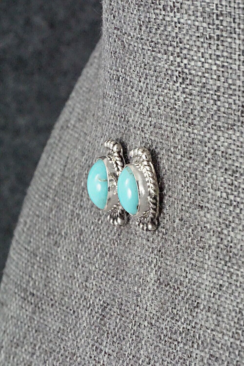 Turquoise & Sterling Silver Earrings - Jan Mariano