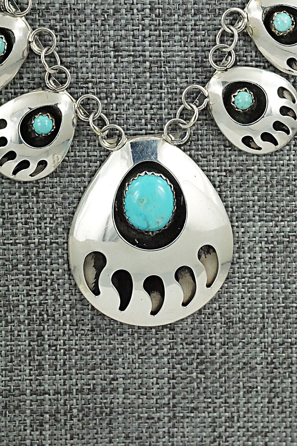 Turquoise & Sterling Silver Necklace - Leroy Parker