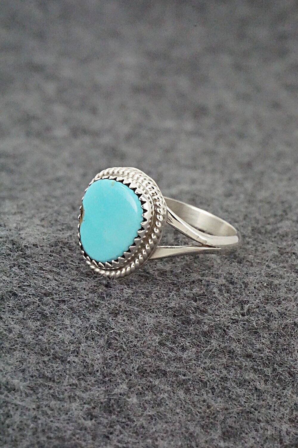 Turquoise & Sterling Silver Ring - Robert Martinez - Size 8.75
