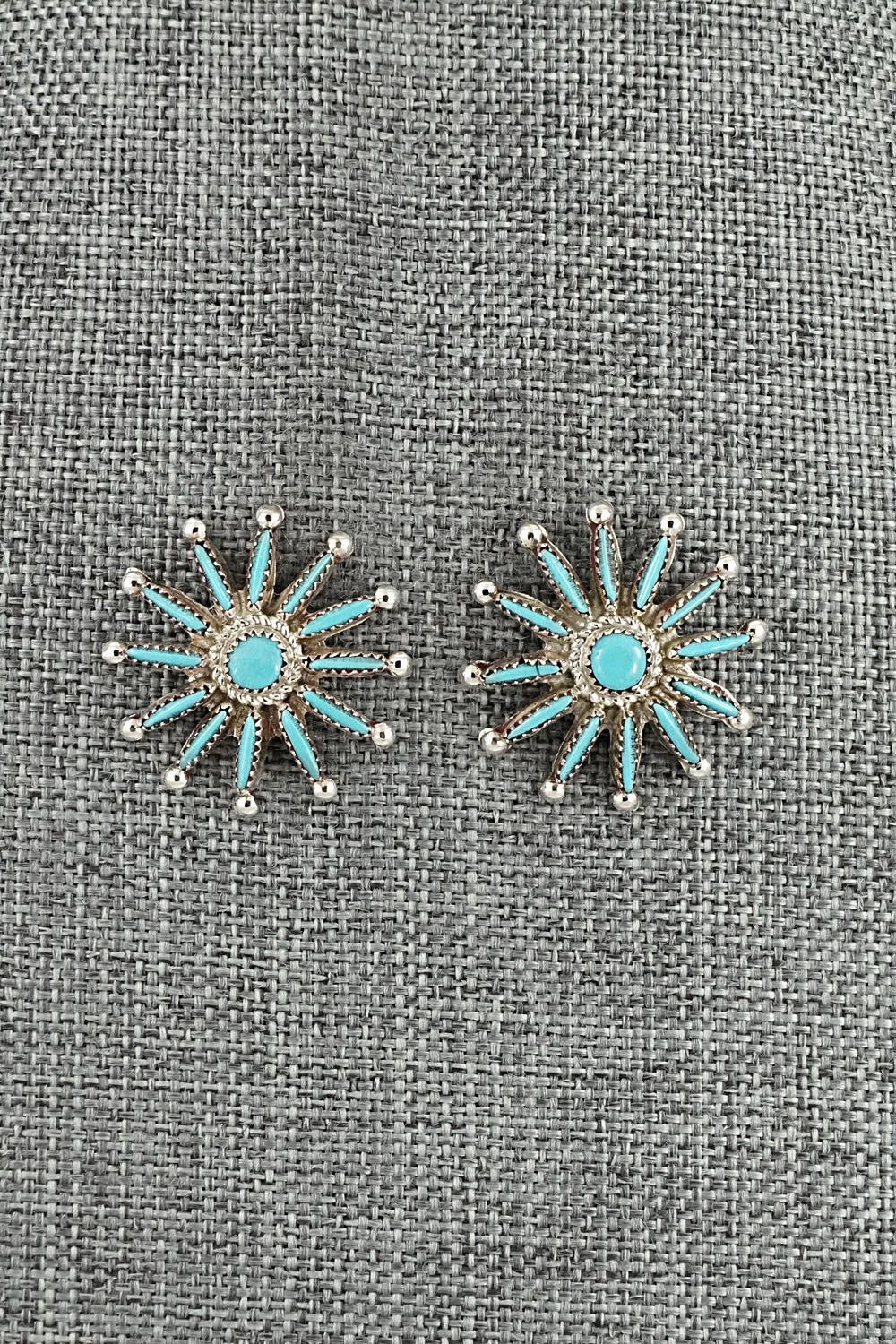 Turquoise & Sterling Silver Earrings - Samantha Waatsa