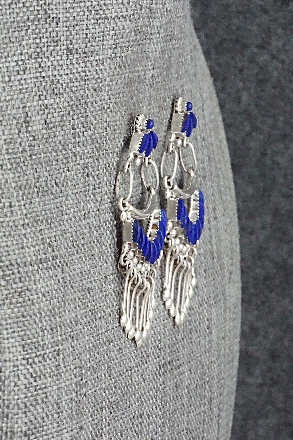 Lapis & Sterling Silver Earrings - Stewart Natewa