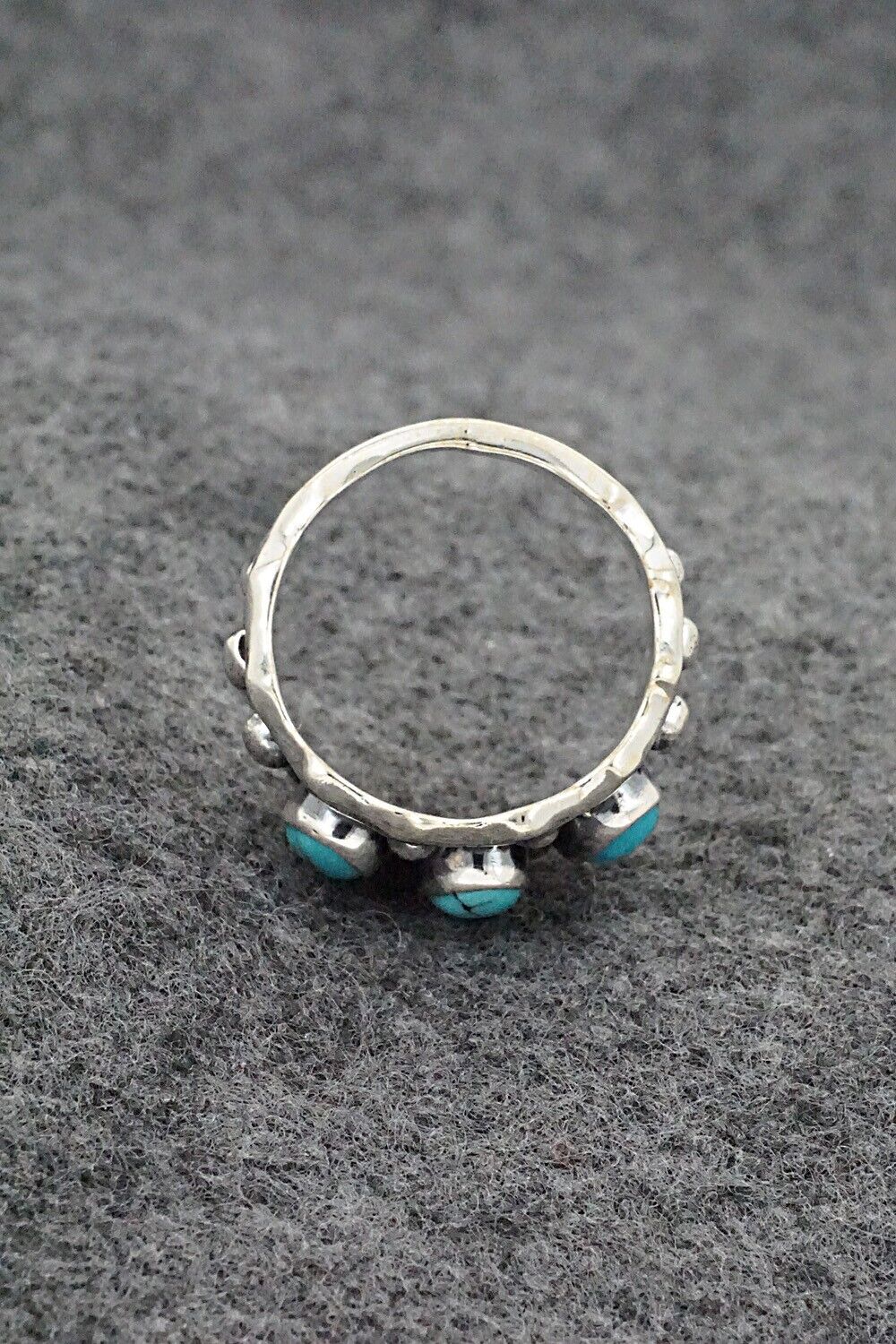 Turquoise & Sterling Silver Ring - Andrew Vandever - Size 9