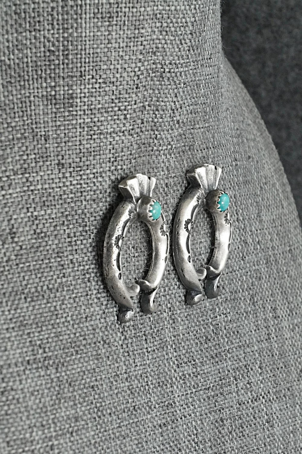 Turquoise & Sterling Silver Earrings - Adrienne Gordon