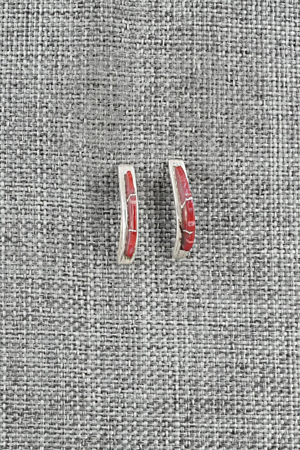 Coral & Sterling Silver Earrings - Kent Lonjose