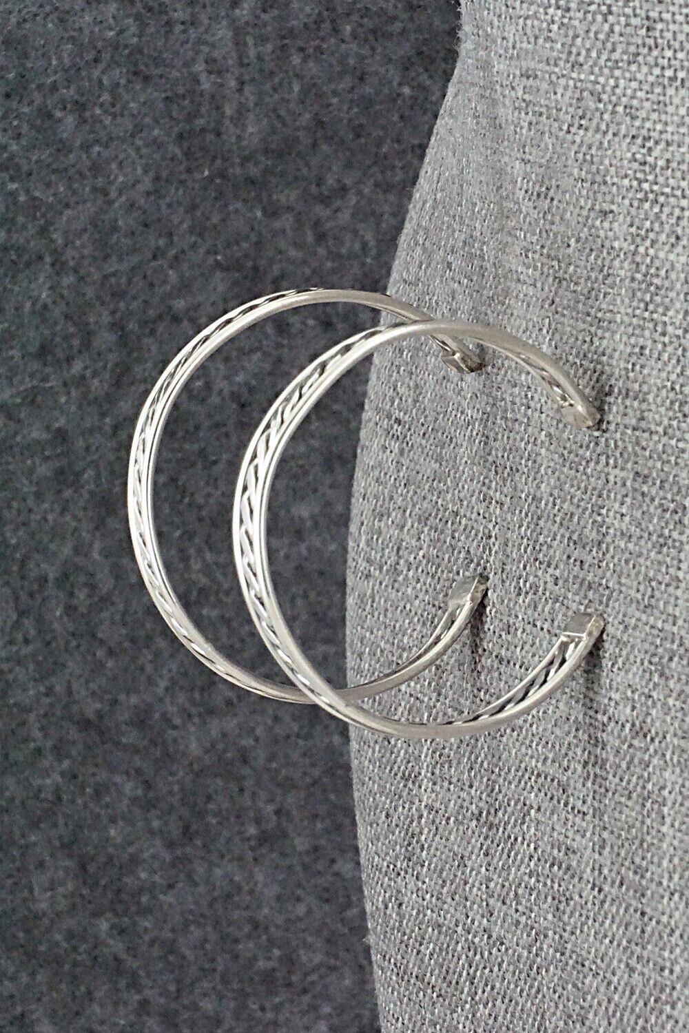 Sterling Silver Hoop Earrings - Elaine Tahe