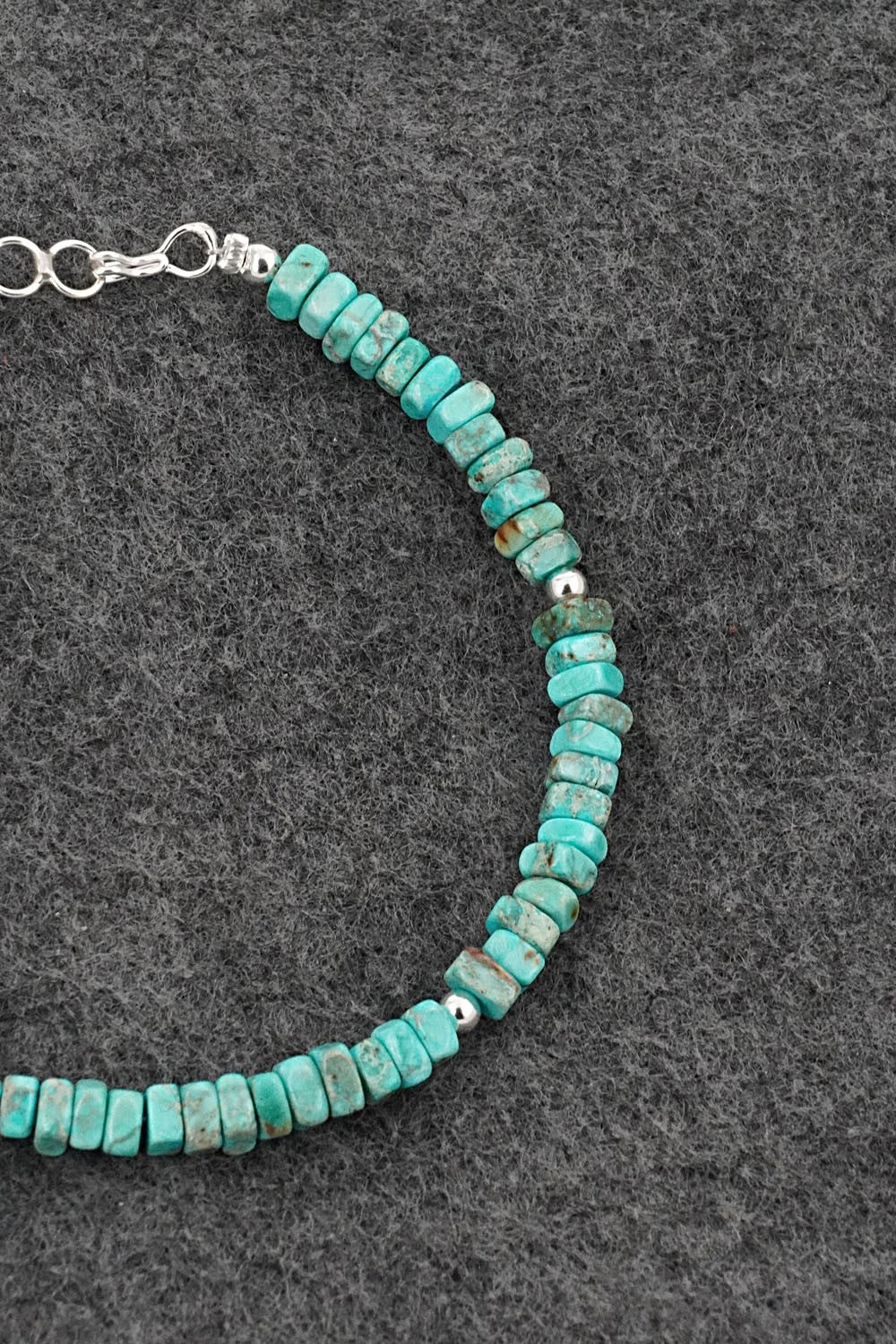 Turquoise & Sterling Silver Bracelet - Doreen Jake