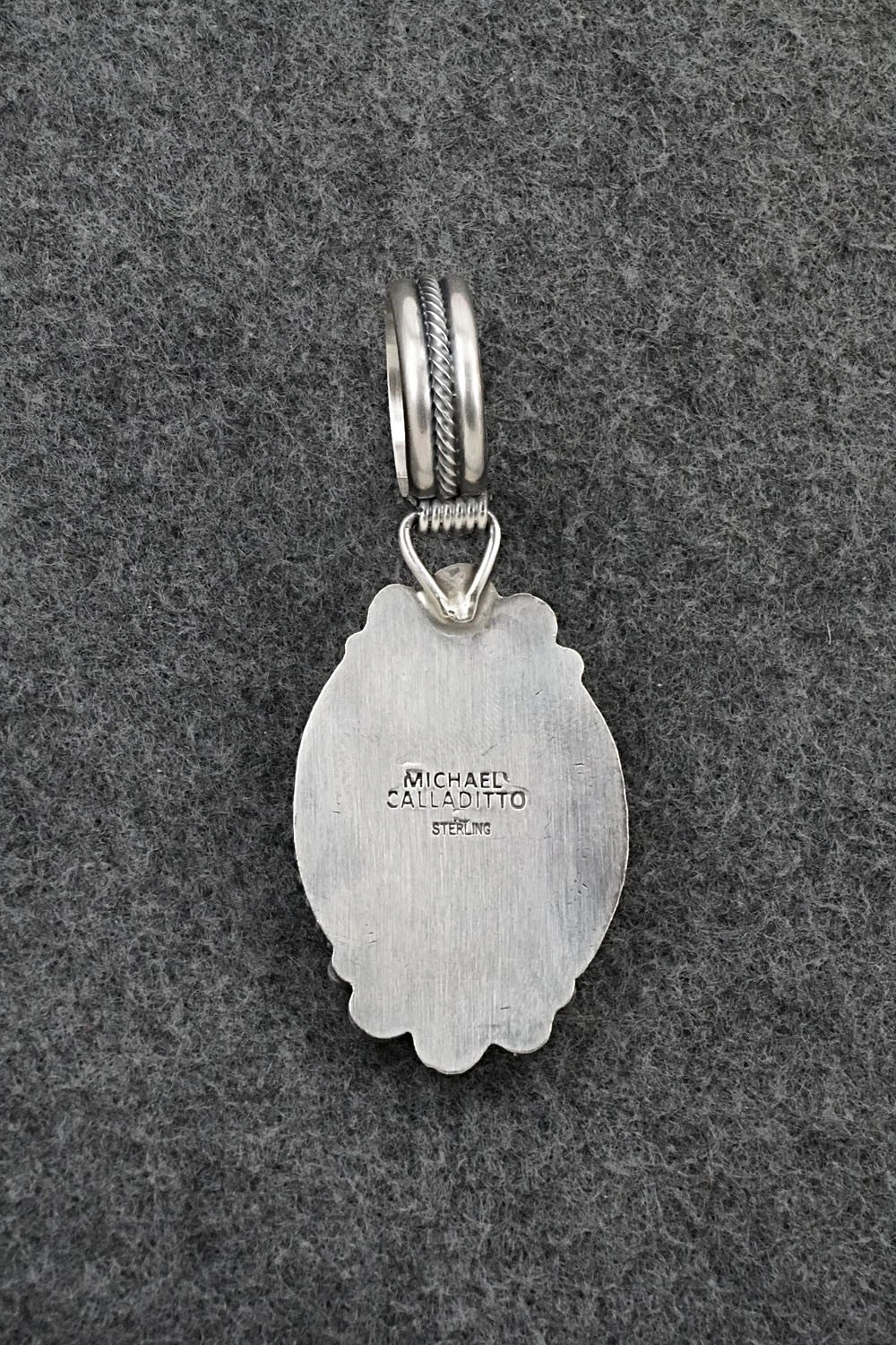 Turquoise & Sterling Silver Pendant - Michael Calladitto