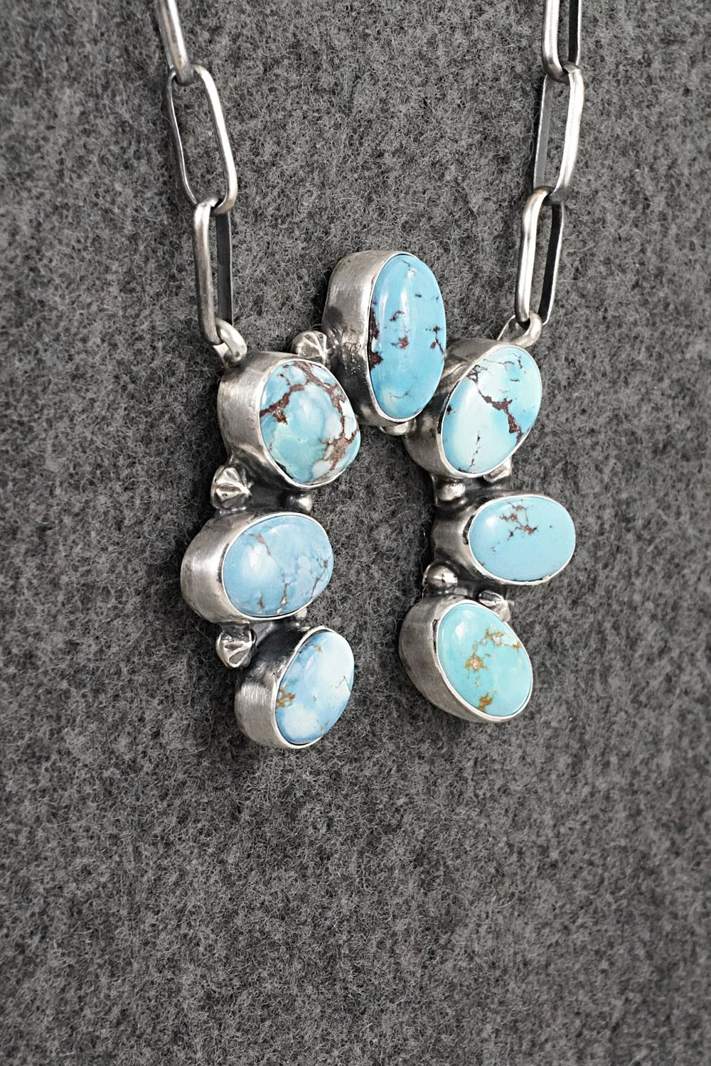 Turquoise & Sterling Silver Necklace - Darrin Livingston