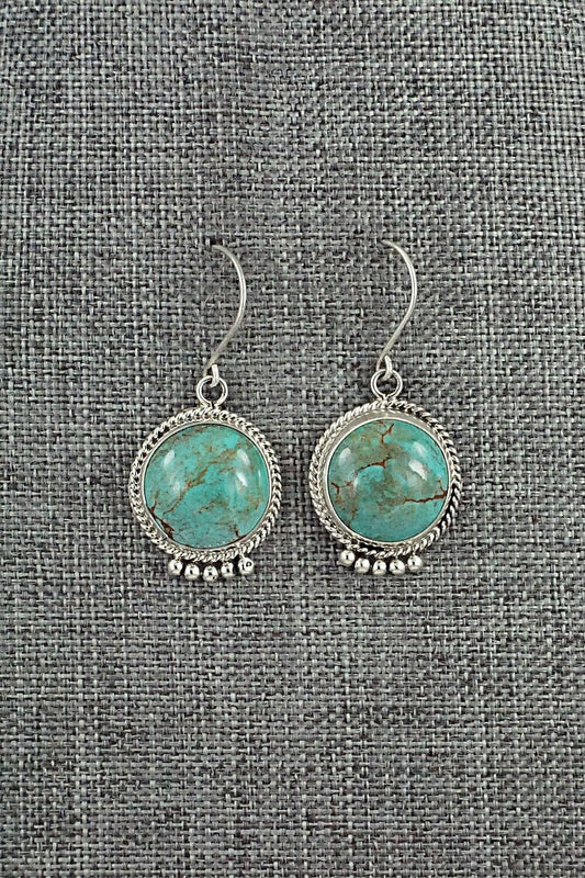 Turquoise & Sterling Silver Earrings - Rena Begay