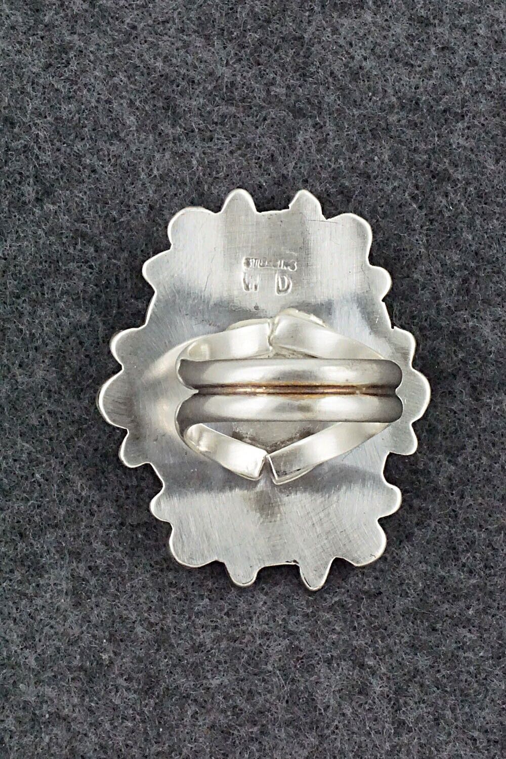 Turquoise & Sterling Silver Ring - Wilson Dawes - Size 11.5