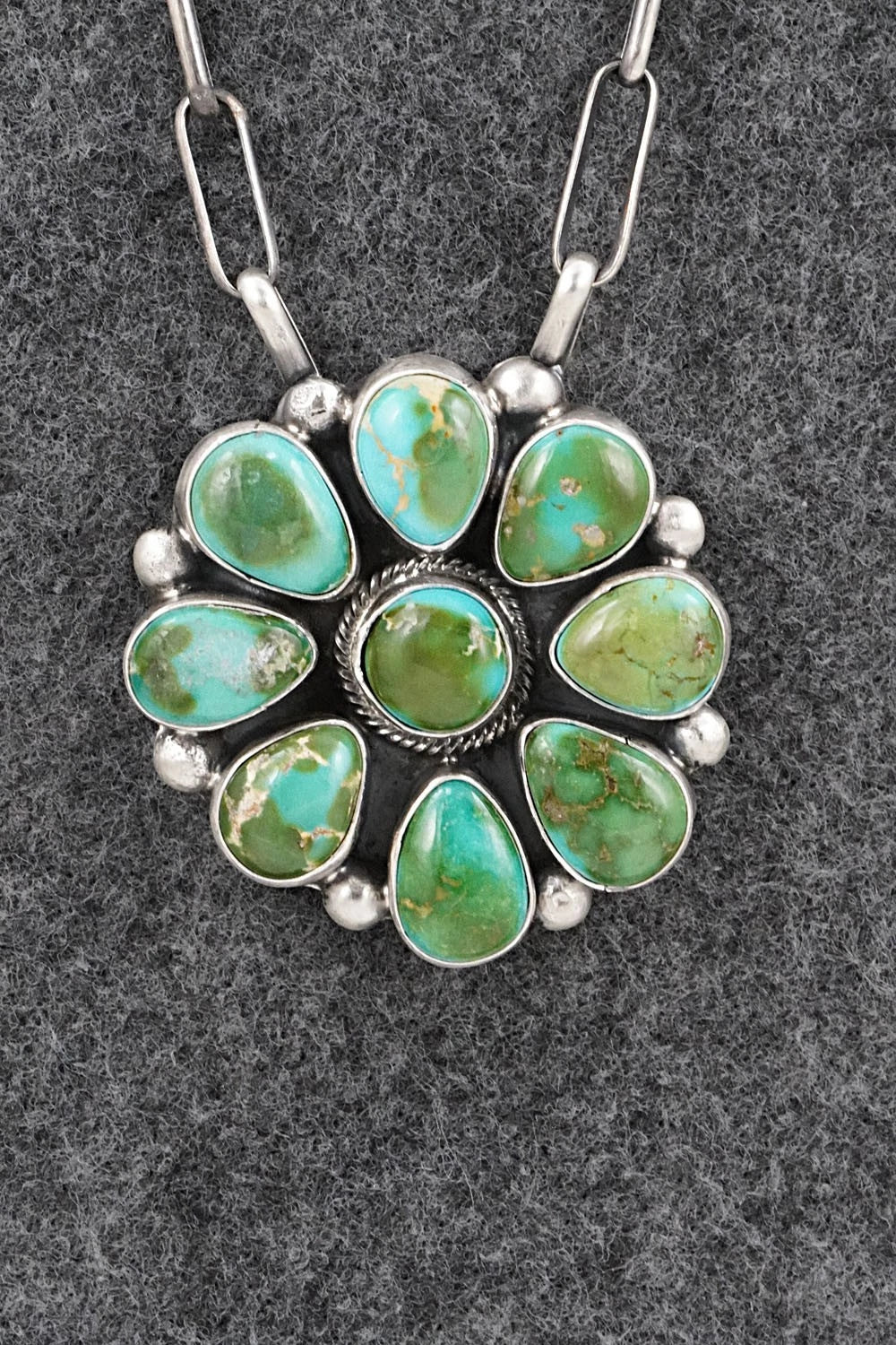 Turquoise & Sterling Silver Necklace - Bobby Johnson