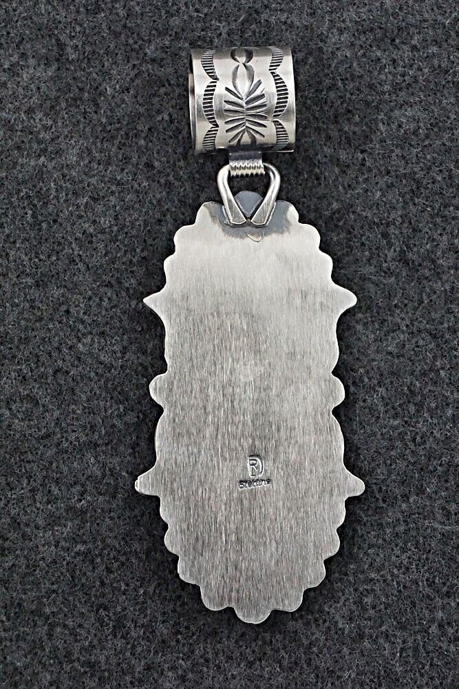 Turquoise & Sterling Silver Pendant - Raymond Delgarito