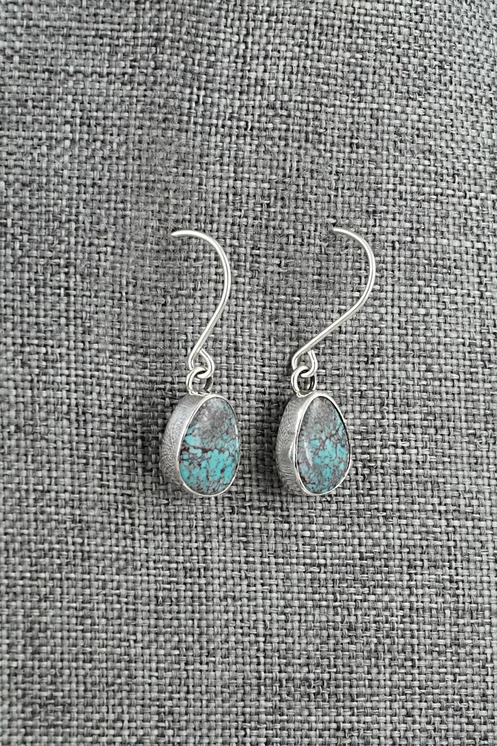 Turquoise & Sterling Silver Earrings - Eugene Gruber