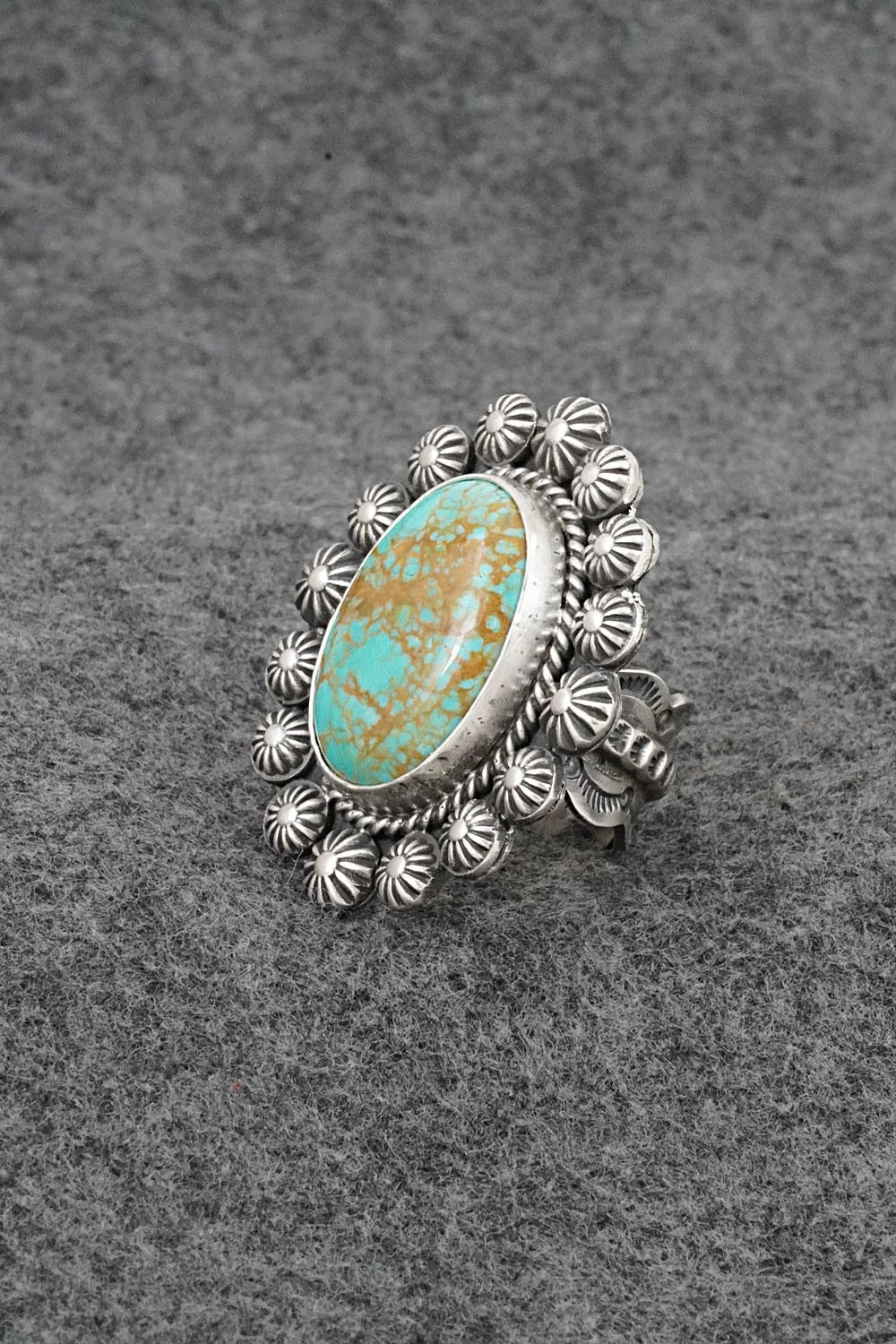 Turquoise & Sterling Silver Ring - Michael Calladitto - Size 7