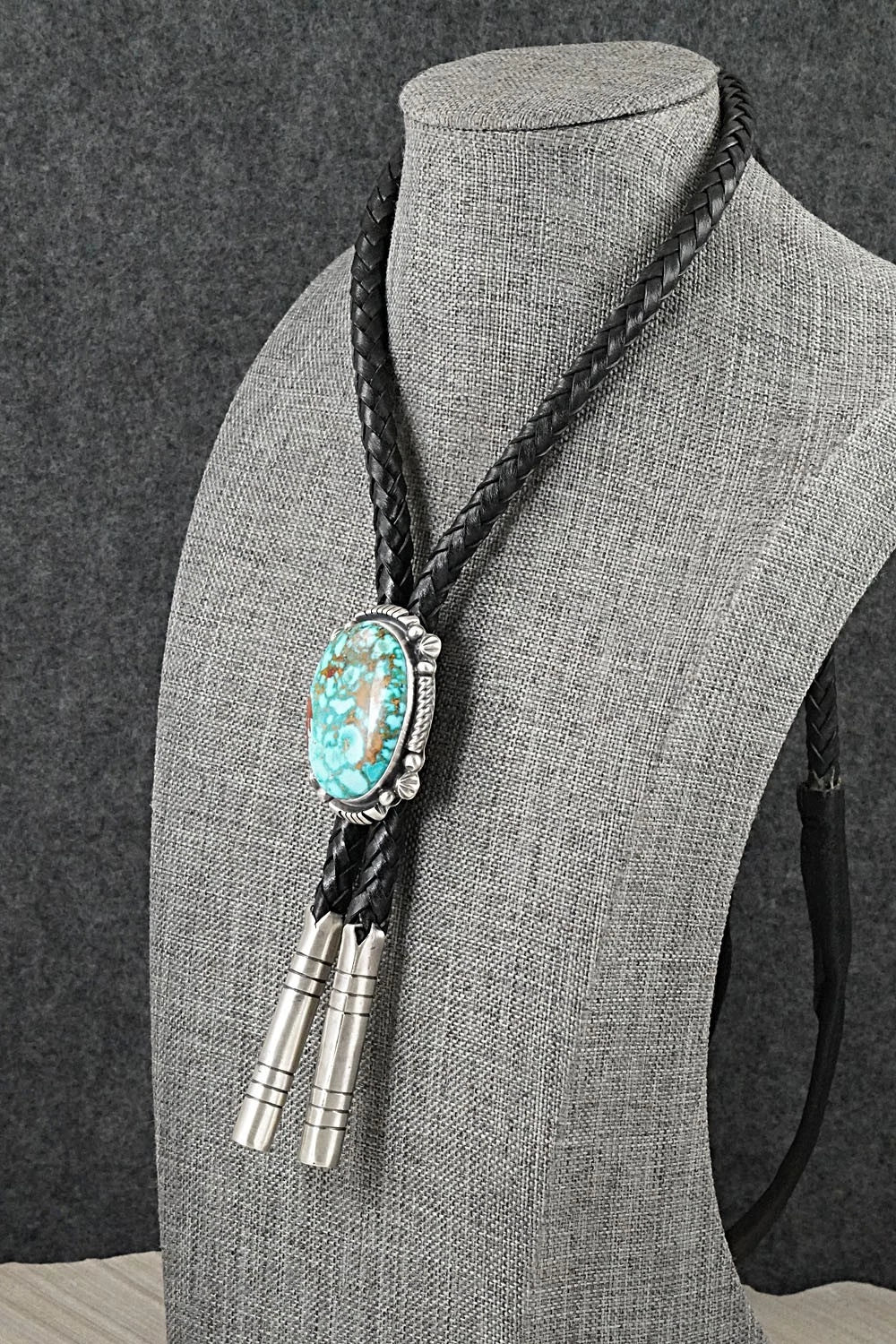 Turquoise & Sterling Silver Bolo Tie - Bob Becenti