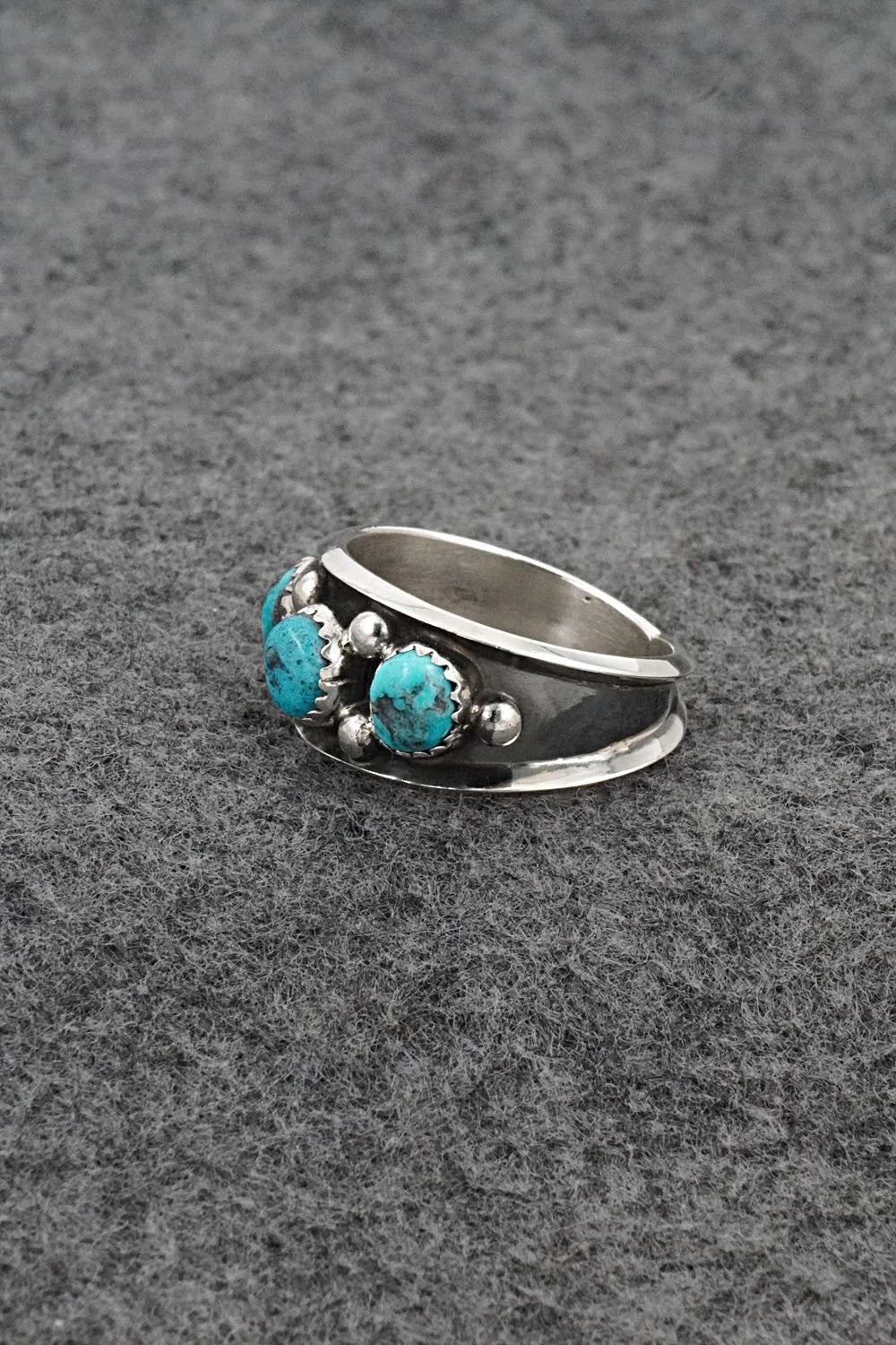 Turquoise & Sterling Silver Ring - Paul Largo - Size 10