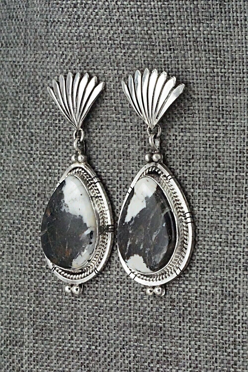 White Buffalo & Sterling Silver Earrings - Annie Spencer