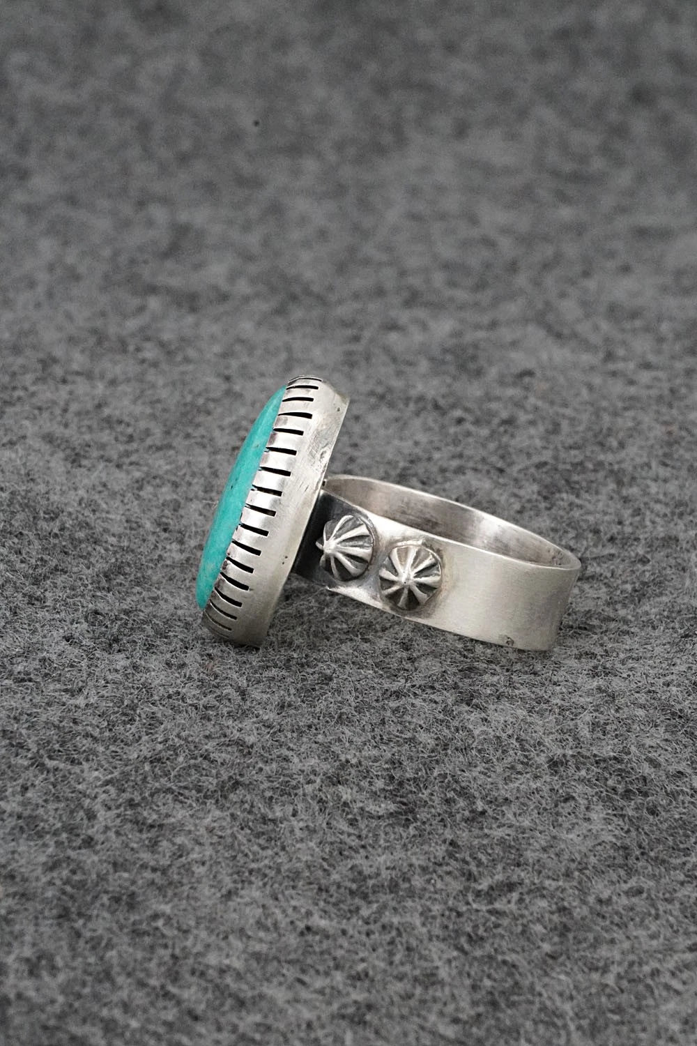 Turquoise & Sterling Silver Ring - Darrin Livingston - Size 9