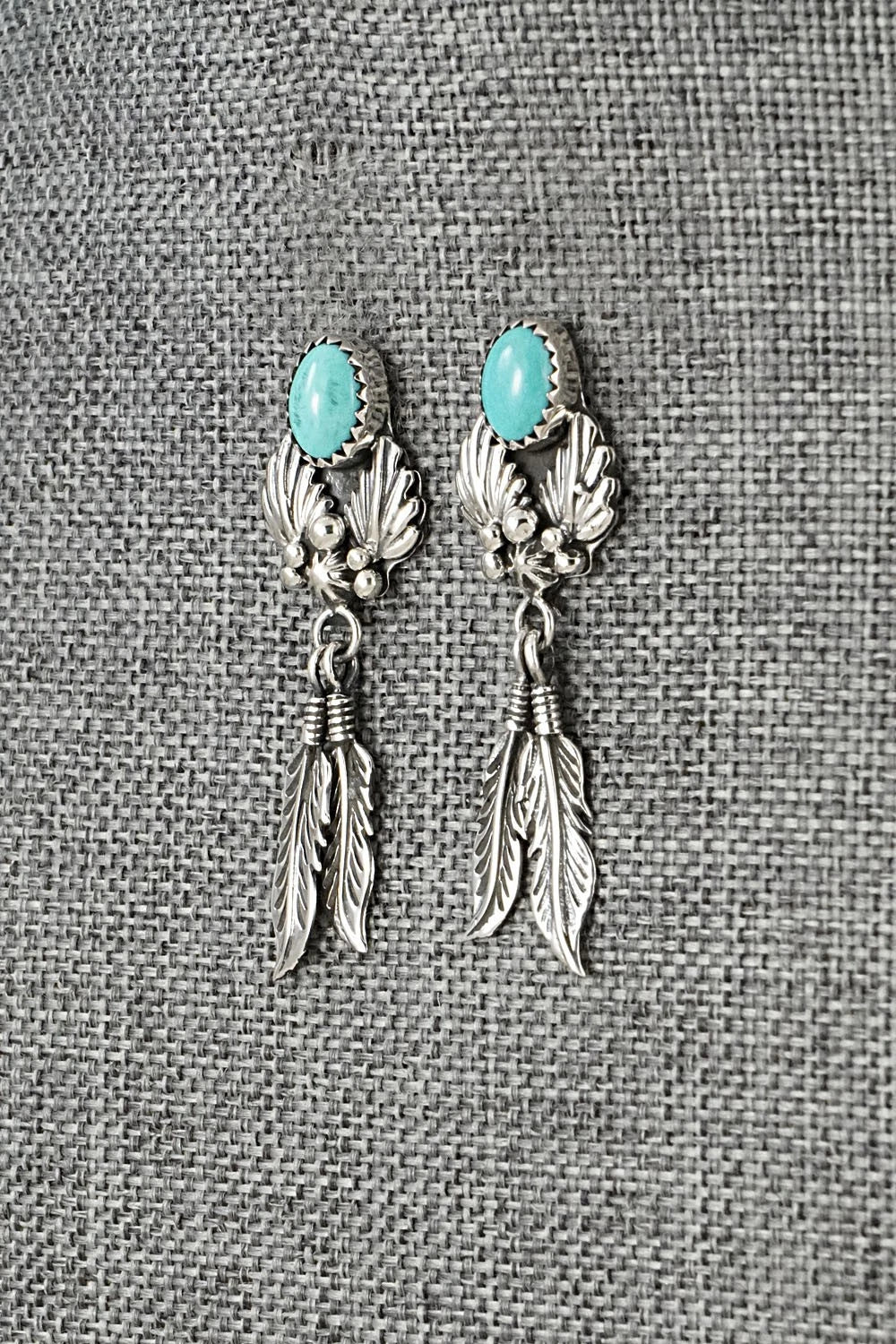 Turquoise & Sterling Silver Earrings - Marie Bahe