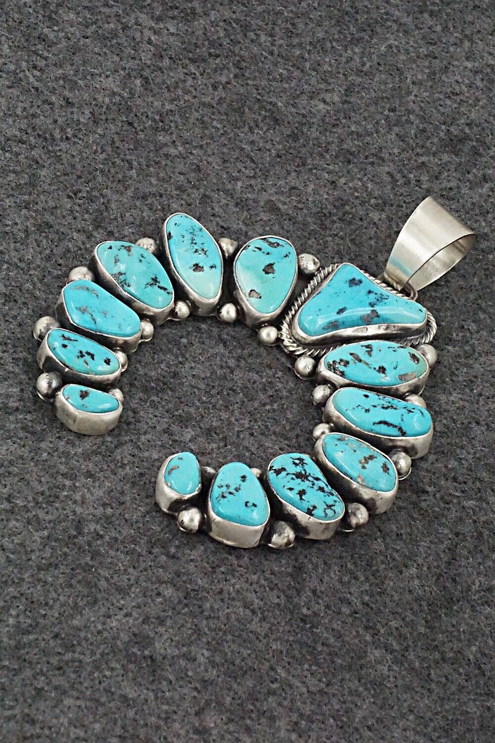 Turquoise & Sterling Silver Pendant - Bobby Johnson