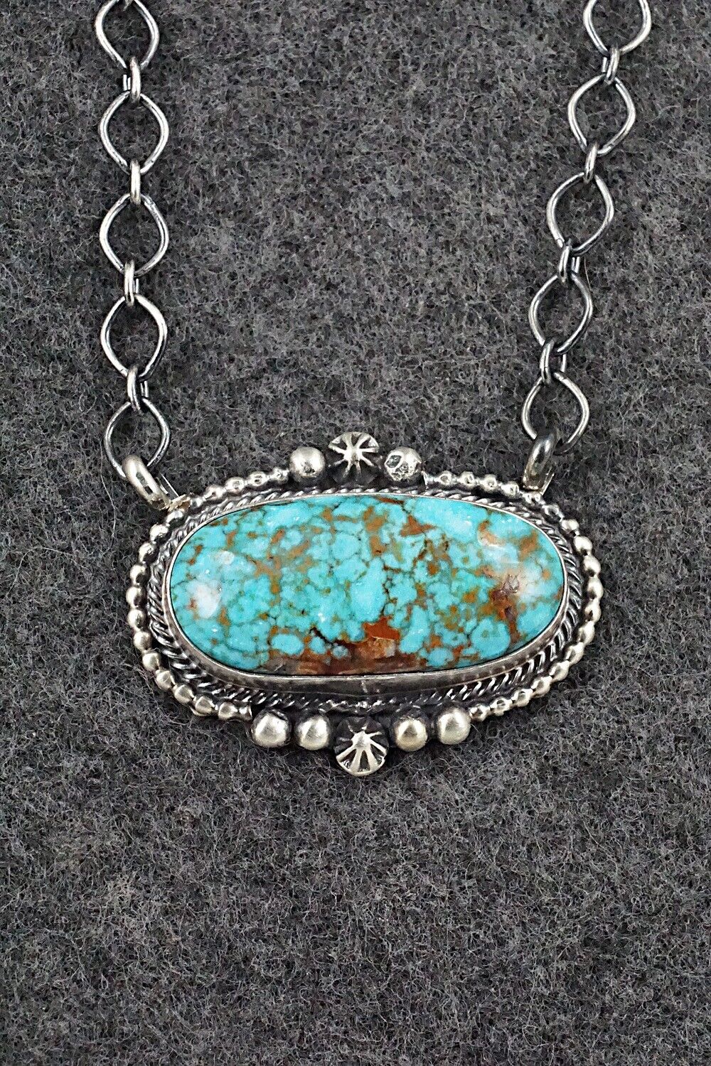 Turquoise & Sterling Silver Necklace - Randy Billy