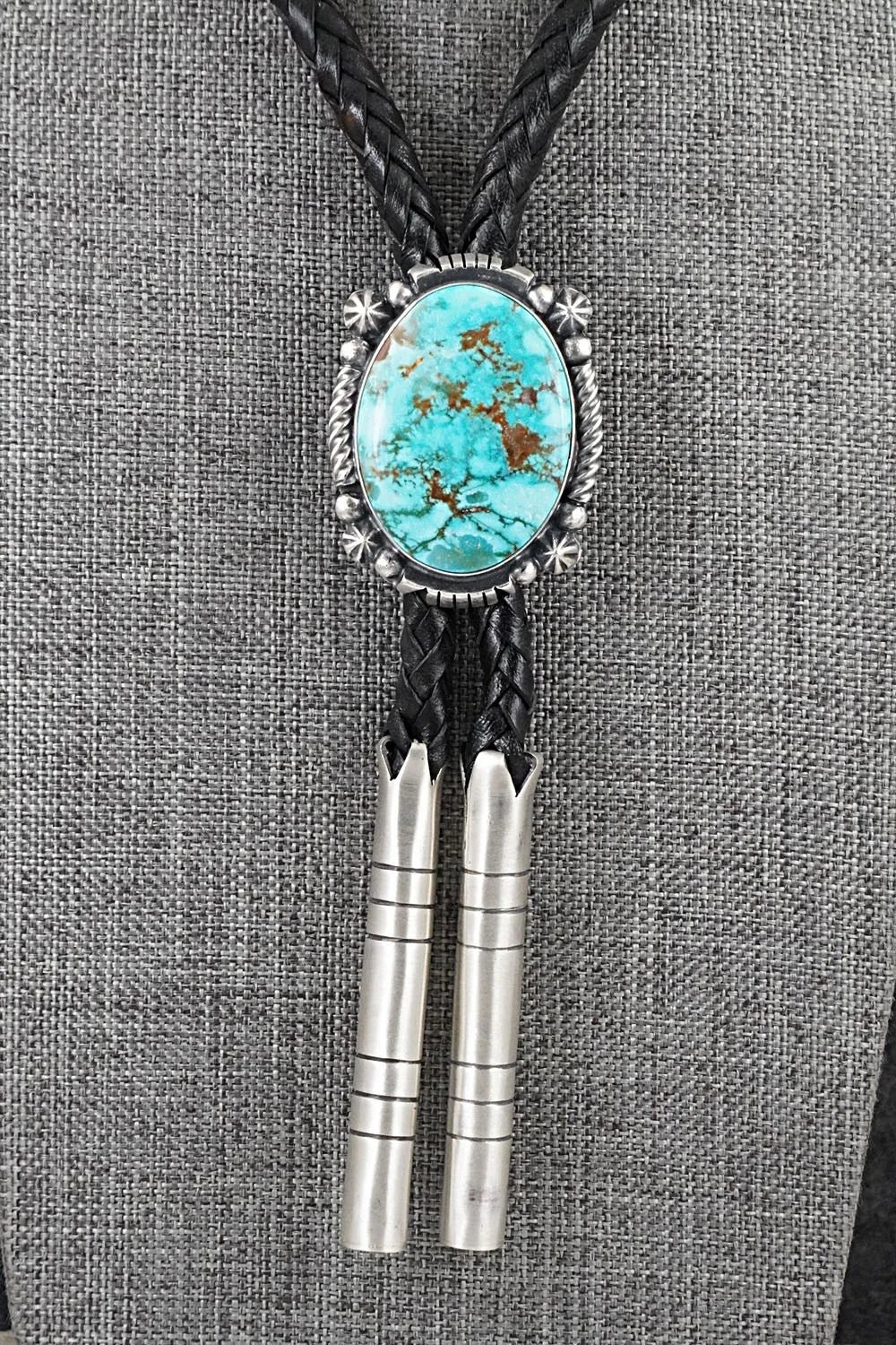 Turquoise & Sterling Silver Bolo Tie - Bob Becenti