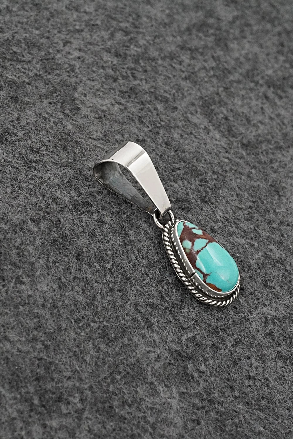 Turquoise & Sterling Silver Pendant - Eugene Gruber